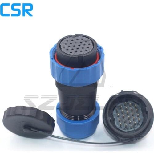 SD28TP-ZM, 24pin Waterproof plug socket panel mount LED cable connector, Automotive connector, outdoor waterproof connectors