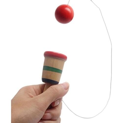 Japanese Traditional Wooden Kendama Ball Game Balance Skill Educational Toy