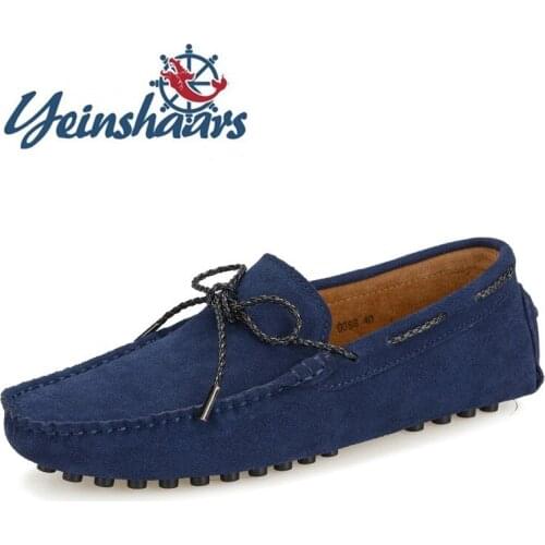 Men Shoes Casual Leather Suede Shoes Mens Loafers Fashion Slip on Shoes Male Flats Driving Shoe Moccasins Soft Handmade Footwear