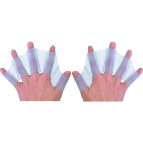 Generic Silicone Swim Gear Fins S,M,L,Hand Webbed Flippers Training Glove Blue