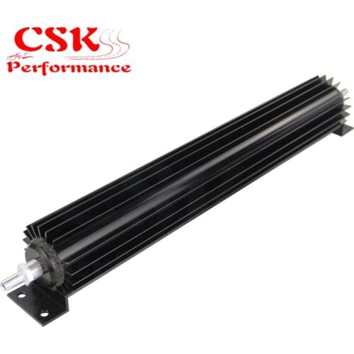 Universal 18'' Aluminum Single Pass Finned Transmission Oil Cooler W/Fittings