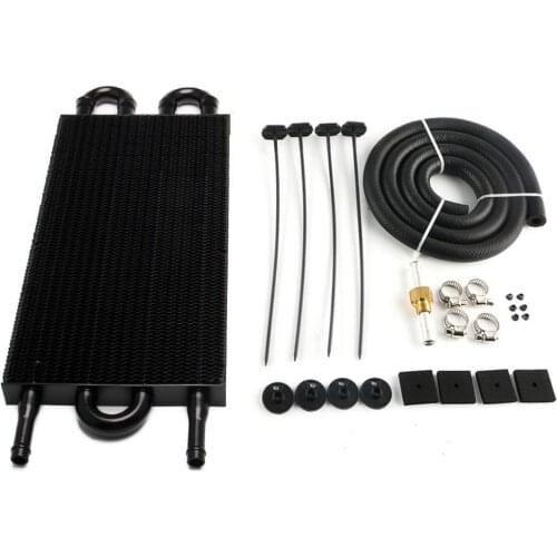 4/6/8 Row Universal tube belt condenser kit Aluminum Remote Transmission Oil Cooler Auto-Manual Radiator Converter