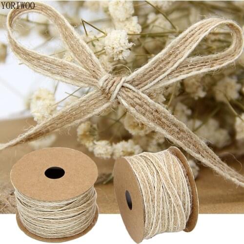YORIWOO Packaging Christmas Gift Jute Ribbon Lace DIY Burlap Craft Merry Christmas Decorations For Home 2019 Xmas Tree Ornament