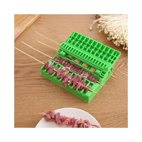 Barbecue Stringer Skewers Kebab Maker Box Machine Beef Meat Vegetable String Grill Barbecue Kitchen Accessories BBQ Gadget