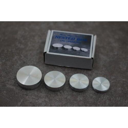 Nested Box (Aluminum) by Oliver Magic tricks Gimmick Props Coin Disappear Into Box Magia Magician Close Up Illusions Mentalism