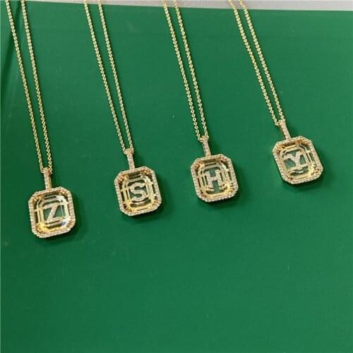 Timeless Wonder Fancy Zirconia Letter Geo Choker Necklace Women Jewelry Punk Ins Designer Party Top Trendy Goth Mix Initial 1437