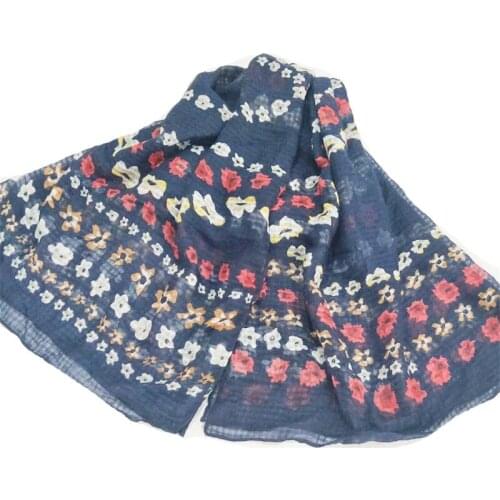 2021 Women Floral Printed Pattern Cotton Scarf Shawls Wraps Hijabs 10pcs/lot