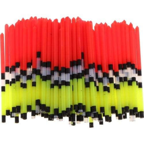 100x PVC Plastic Fishing Floats Floating Stick Tube Light Weight Tackel New