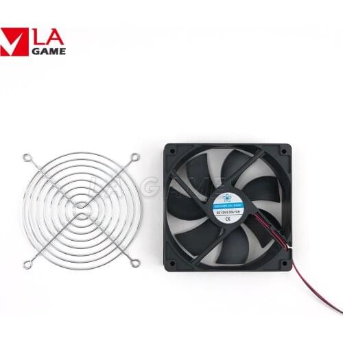 120x120 12V 220V Plastic Cooling Fans With 7 Leaves and grill Arcade Game Machine Parts computer case CPU cooling fan