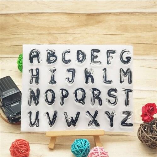14x18CM 26 capital letter lovely Transparent Seal Clear Stamps Silicone Seal Roller Stamps DIY Scrapbook Album / Card Production