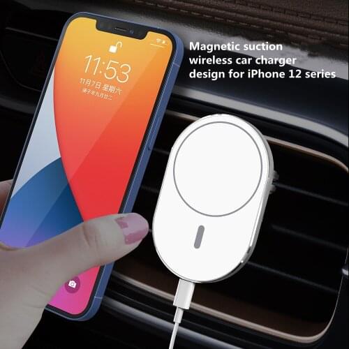 15W Magsafe wireless charger for iPhone 12 Mini iPhone 12 promax fast charging Magnetic suction phone car charger car holder