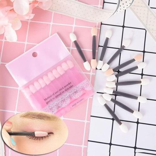 2set/20Pcs Double-end Eye Shadow Sponge Eyebrow Eyeliner Brush Makeup Sponge Applicator Tool Makeup stick