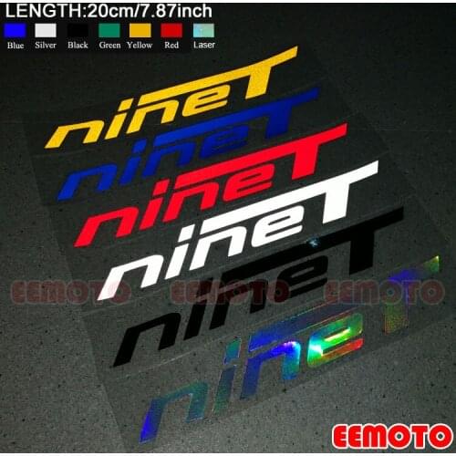 2PCS Motorcycle body wheels rims helmet Shell Tank Pad Motorbike Fairing Reflective Decals Stickers logo label for NINET
