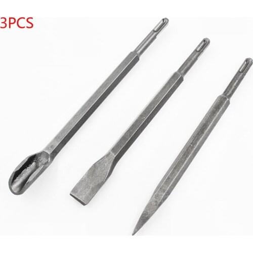3pcs Electric Hammer Drill Bits Chisel Plus Rotary Hammer Bits Set Fit Concrete Hydropower Installation Tools