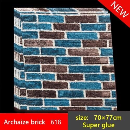3D Brick Wall Stickers DIY Self Decor Foam Waterproof Wall Covering Wallpaper For TV Background Kids Living Room Decoration