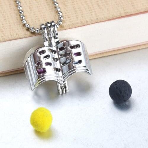 5pcs Book Pearl Cage Fine Jewelry Making Bead Cage Locket Pendant Aromatherapy Essential Oil Diffuser For Oyster Pearl