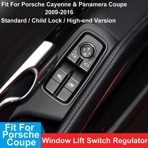Car Styling Interior Driver Passenger Side Window Lift Switch Button Regulator Cover For Porsche Cayenne Panamera Coupe 09-2016
