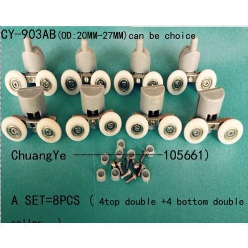 Free shipping 8 Shower Door Rollers/Wheels/Runners/Pulleys CY-903AB