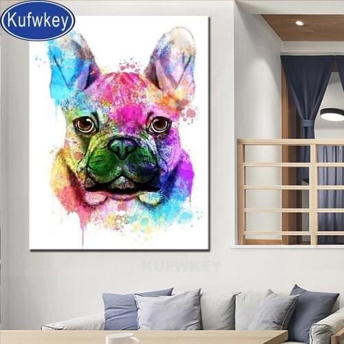 Bulldog diamond painting full Square or round drill cross stitch 5d diy Diamond Embroidery mosaic diamond animal dog painting