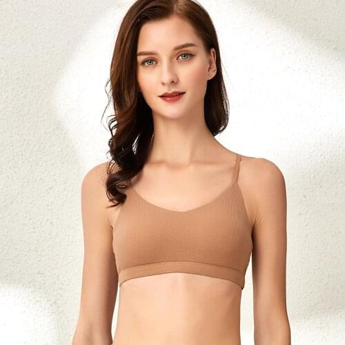 No steel ring camisole bra BRA modal with chest pad free bra underwear half bottoming tube top wrapped chest