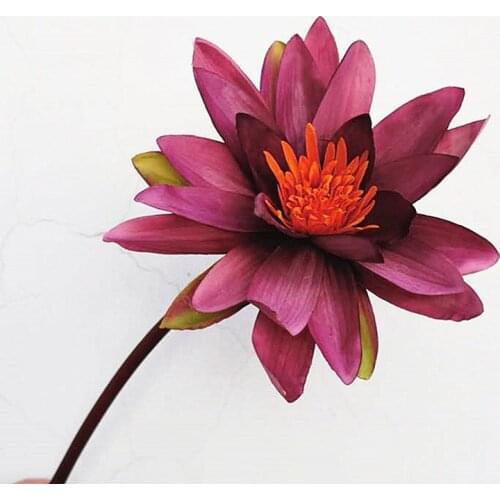 Lotus flower branch silk Artificial Flowers for Party Wedding Decoration fleur artificielle flores Christmas decor