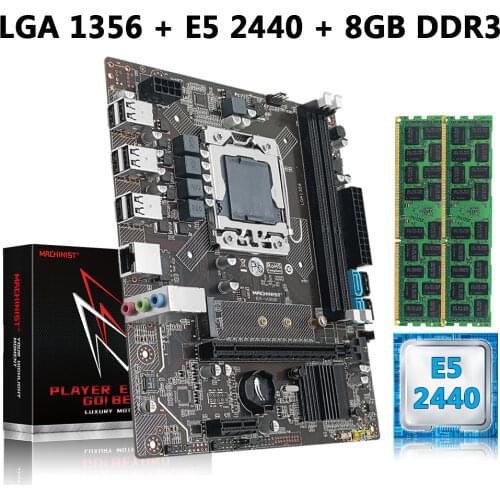 Machinist X79 Motherboard Set With LGA 1356 Intel Xeon E5 2440 Cpu 2pcs x 8G = 16GB 1333MHz DDR3 ECC REG Memory RAM X79 E5 V304