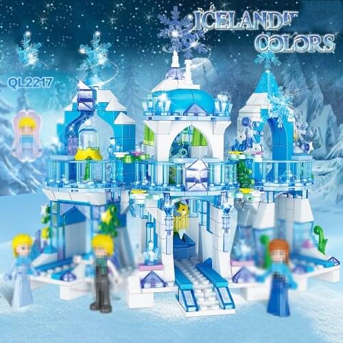 Girl Friend Series Casetle Building Blocks Toys For Children Snow ice Princess Type Kids Assembling Brick Model Set for girls