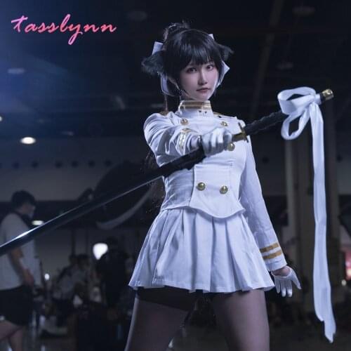 Game Azur Lane IJN Atago IJN Takao Cosplay Costume White Ship Uniform Set Coat Skirt Girls Anime Cosplay