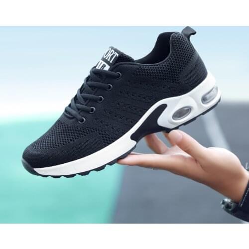 Running Shoes New Fashion Mesh Breathable Mens Athletic Shoes Sport Shoes Woman Running Sneakers Air Cushion Shoes Size 37-45