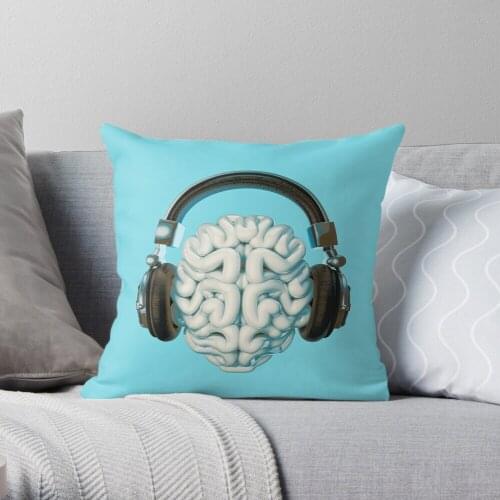 Mind Music Connection Throw Pillow Cushion Cover Polyester throw pillows case on sofa home living room car seat decor 45x45cm