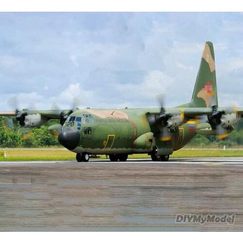 American C-130 Hercules Transport Aircraft DIY 3D Paper Card Model Building Set Construction Toys Educational Toy Military Model