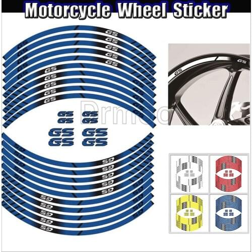 Motorcycle Wheel Sticker Reflective Rim Stripe Tape Motorbike Decal Styling Stickers For BMW Motorred GS Trophy 2020