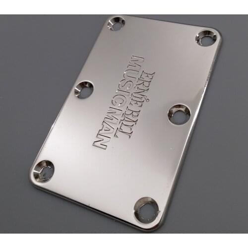 6 Bolt Nickel Finish Musicman Bass Guitar Neck Plate