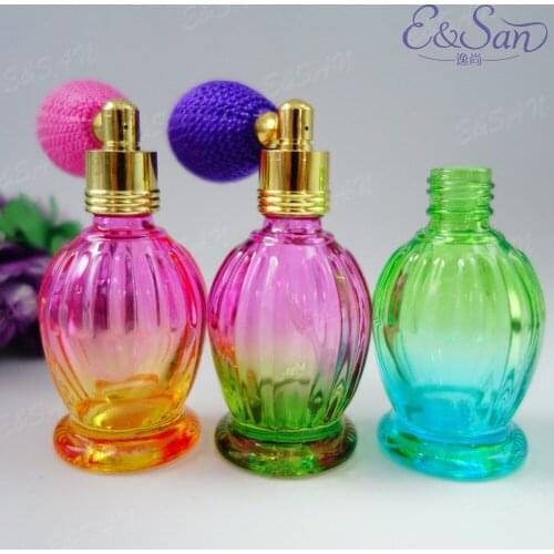 Wholesale PSQ385-10ML Colored Spray Airbag Perfume Glass Empty Bottle 100PCS/LOT
