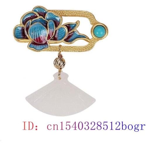 White Jade Lotus Pendant Gifts Charm Jewelry Zircon Amulet Fashion Necklace Crystal 925 Silver Natural Chalcedony Women Chinese
