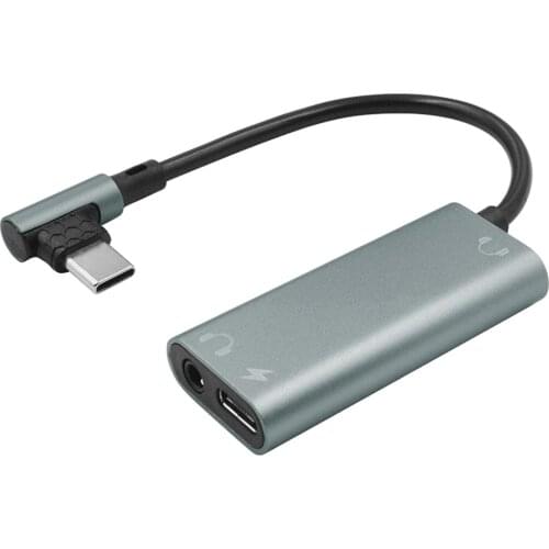 Portable 3 in 1 Audio Charge Call Type-C to 3.5mm Headphone Adapter Jack Fast Charge Adaptor