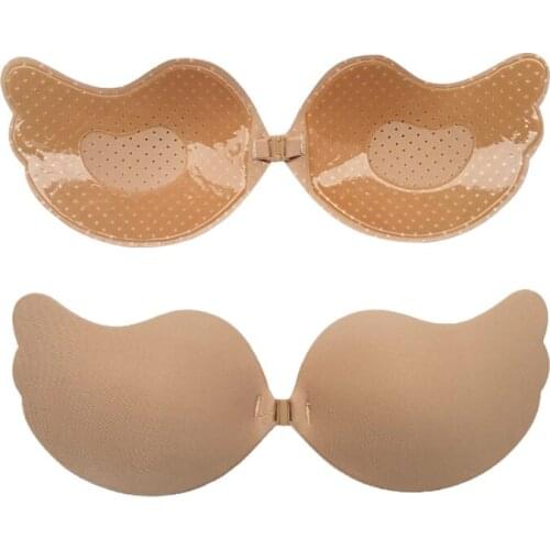 Self Adhesive Silicone Invisible Strapless Bra Sexy Reusable Adhesive Push Up Bras for Women