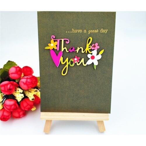 Die Cutting dies thank you metal craft paper die Scrapbooking/DIY Embossing mould Easter New Year