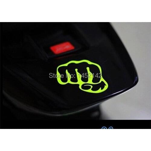 Funny Car Stickers Fist Reflective Motosports Sticker For Motorcycle Racing Helmets Decals Car Sticker Accessories