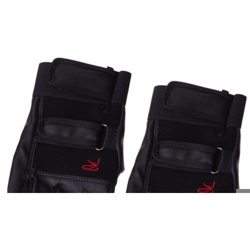 Fitness Sports PU Leather Gloves 16.5*11cm Pro Weight Lifting Gym Exercise Sport Fitness Gloves Adjustable Wrist Wrap Closure