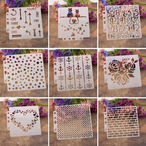 Stencils Template Painting Scrapbooking Embossing Stamping Album Card DIY Flower E56C