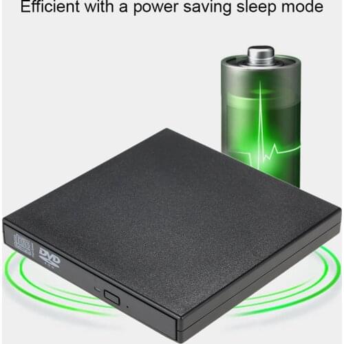 USB 2.0 Portable Slim External DVD/CD-RW Optical Disc Drive Reader Writer Player with Combo CD-RW for Laptop PC Desktop