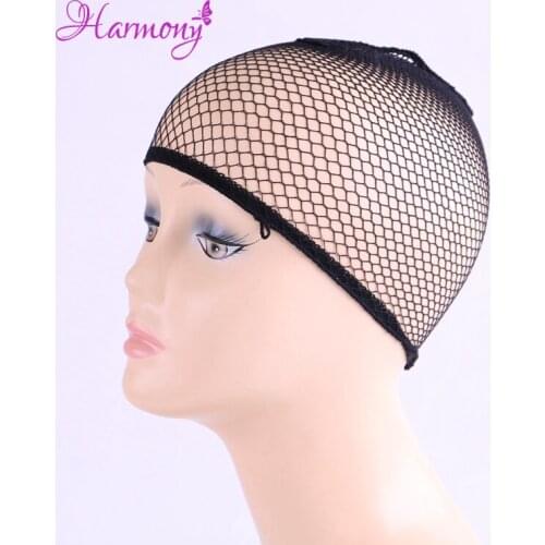 Stock 20pcs/lot Stretchable Mesh Wig Cap, Mesh Weaving Black Wig Hair Net Making Caps Hairnets