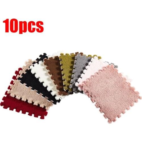 10pcs Living Room Bedroom Children Kids Soft Carpet Magic Patchwork Jigsaw Splice Heads Mat 30*30*1cm Climbing Baby