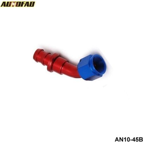 10pcs /set 45 Degree High Performance -AN10 Hose End Fitting Aluminum Oil cooler hose fitting AF-AN10-45B