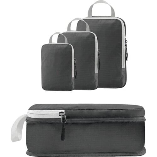 3PCS/Set Compressible Travel Bag Organizer Waterproof Nylon Travel Set Clothes Luggage Suitcase Storage Kit Pouch Packing Cube