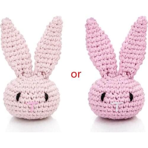 Handmade Crochet Cotton Rabbit DIY Baby Pacifier Chain Accessories Infant Newborns Teether Toy Gifts