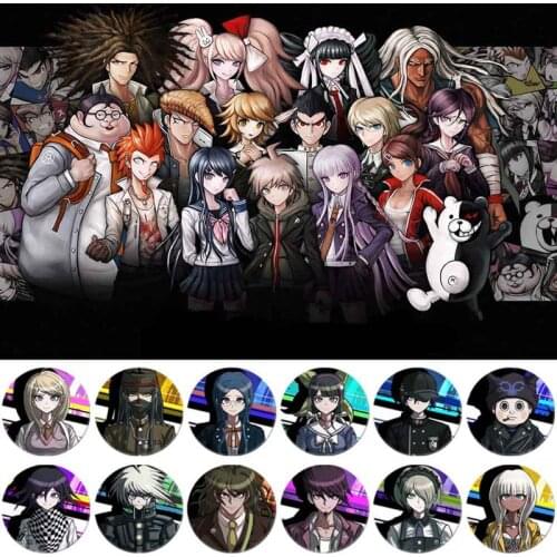Anime Danganronpa Monokuma Naegi Makoto Kirigiri Kyouko Maizono Sayaka Badges Brooch Icons