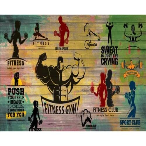 Beibehang papel de parede Gym background wall fashion personality wallpaper 3d TV background wallpaper home decoration behang