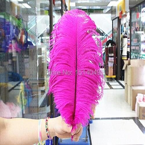 Free shipping wholesale Quality 50pcs perfect nature rose ostrich feather 20-22inch/50-55cm Variety of decorative crafts